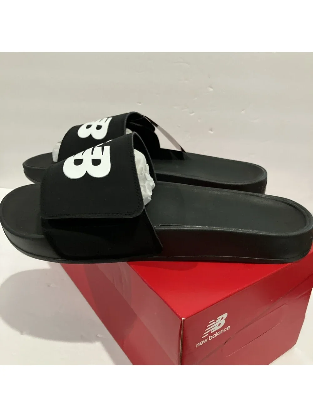 New Balance Fuel Cell Slide Men's Size  13 D Black White Recovery Sandals NEW